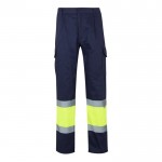 Pantalón de trabajo de algodón y poliéster con reflectantes 210 g/m2