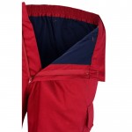 Pantalón de trabajo de algodón y poliéster con reflectantes 210 g/m2 color rojo septima vista