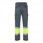 Pantalón de trabajo de algodón y poliéster con reflectantes 210 g/m2 segunda vista