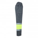 Pantalón de trabajo de algodón y poliéster con reflectantes 210 g/m2 cuarta vista