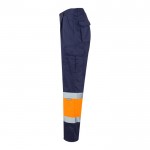 Pantalón de trabajo de algodón y poliéster con reflectantes 210 g/m2 tercera vista