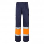 Pantalón de trabajo de algodón y poliéster con reflectantes 210 g/m2