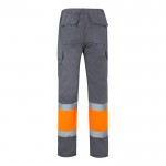 Pantalón de trabajo de algodón y poliéster con reflectantes 210 g/m2 segunda vista