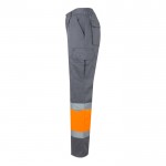 Pantalón de trabajo de algodón y poliéster con reflectantes 210 g/m2 tercera vista