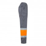 Pantalón de trabajo de algodón y poliéster con reflectantes 210 g/m2 cuarta vista