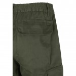 Pantalón de trabajo de algodón y poliéster con reflectantes 210 g/m2 color verde militar sexta vista