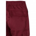 Pantalón de trabajo de algodón y poliéster con reflectantes 210 g/m2 color burdeos sexta vista