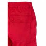 Pantalón laboral unisex en algodón y poliéster 210 g/m2 color rojo sexta vista