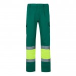 Pantalón laboral unisex en algodón y poliéster 210 g/m2 color verde