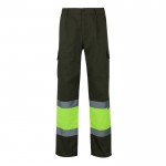 Pantalón laboral unisex en algodón y poliéster 210 g/m2 color verde militar