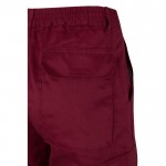 Pantalón laboral unisex en algodón y poliéster 210 g/m2 color burdeos sexta vista