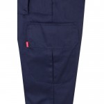 Pantalón laboral de sarga en algodón y poliéster 200 g/m2 color azul septima vista
