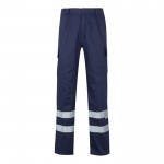 Pantalón laboral de sarga en algodón y poliéster 200 g/m2 color azul