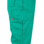 Pantalón laboral de sarga en algodón y poliéster 200 g/m2 color verde septima vista