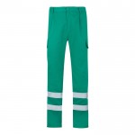 Pantalón laboral de sarga en algodón y poliéster 200 g/m2 color verde