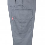 Pantalón laboral de sarga en algodón y poliéster 200 g/m2 color gris septima vista