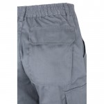 Pantalón laboral de sarga en algodón y poliéster 200 g/m2 color gris octava vista