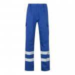 Pantalón laboral de sarga en algodón y poliéster 200 g/m2 color azul real