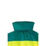 Chaqueta de trabajo unisex bicolor en poliéster 180 g/m2 color verde novena vista