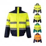 Chaqueta de trabajo unisex bicolor en poliéster 180 g/m2 varios colores