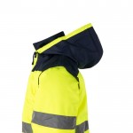 Chaqueta laboral de tallaje grande de poliéster 180 g/m2 color amarillo sexta vista