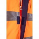 Chaqueta laboral de tallaje grande de poliéster 180 g/m2 color naranja quinta vista