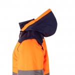 Chaqueta laboral de tallaje grande de poliéster 180 g/m2 color naranja sexta vista