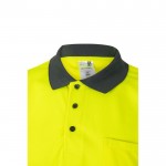 Polo de trabajo de manga corta extra grande 160 g/m2 color amarillo quinta vista