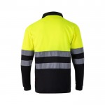 Polo de trabajo con manga larga de alta visibilidad 160 g/m2 segunda vista