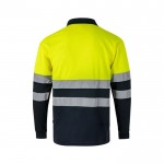 Polo de trabajo con manga larga de alta visibilidad 160 g/m2 color amarillo segunda vista