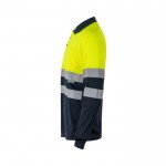 Polo de trabajo con manga larga de alta visibilidad 160 g/m2 color amarillo tercera vista