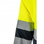 Polo de trabajo con manga larga de alta visibilidad 160 g/m2 color amarillo sexta vista