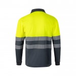Polo de trabajo con manga larga de alta visibilidad 160 g/m2 segunda vista