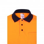 Polo de trabajo con manga larga de alta visibilidad 160 g/m2 color naranja quinta vista