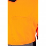 Polo de trabajo con manga larga de alta visibilidad 160 g/m2 color naranja septima vista
