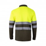 Polo de trabajo con manga larga de alta visibilidad 160 g/m2 segunda vista