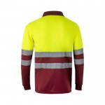 Polo de trabajo con manga larga de alta visibilidad 160 g/m2 segunda vista