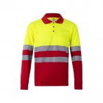 Polo de trabajo de manga larga extra grande en poliéster 160 g/m2