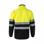 Chaqueta polar de trabajo unisex con reflectantes 280 g/m2 color negro segunda vista