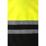 Chaqueta polar de trabajo unisex con reflectantes 280 g/m2 color negro novena vista