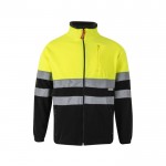 Chaqueta polar de trabajo unisex con reflectantes 280 g/m2 color negro