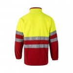 Chaqueta polar de trabajo unisex con reflectantes 280 g/m2 color rojo segunda vista