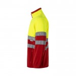 Chaqueta polar de trabajo unisex con reflectantes 280 g/m2 color rojo tercera vista