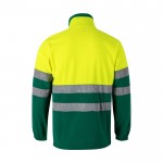 Chaqueta polar de trabajo unisex con reflectantes 280 g/m2 color verde segunda vista