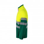 Chaqueta polar de trabajo unisex con reflectantes 280 g/m2 color verde tercera vista