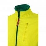 Chaqueta polar de trabajo unisex con reflectantes 280 g/m2 color verde novena vista