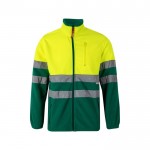 Chaqueta polar de trabajo unisex con reflectantes 280 g/m2 color verde