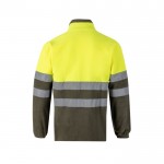 Chaqueta polar de trabajo unisex con reflectantes 280 g/m2 color verde militar segunda vista