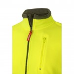 Chaqueta polar de trabajo unisex con reflectantes 280 g/m2 color verde militar octava vista