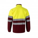 Chaqueta polar de trabajo unisex con reflectantes 280 g/m2 color burdeos segunda vista